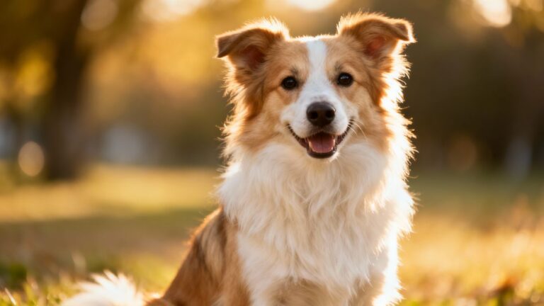 Happy, well-groomed dog looking at the camera.